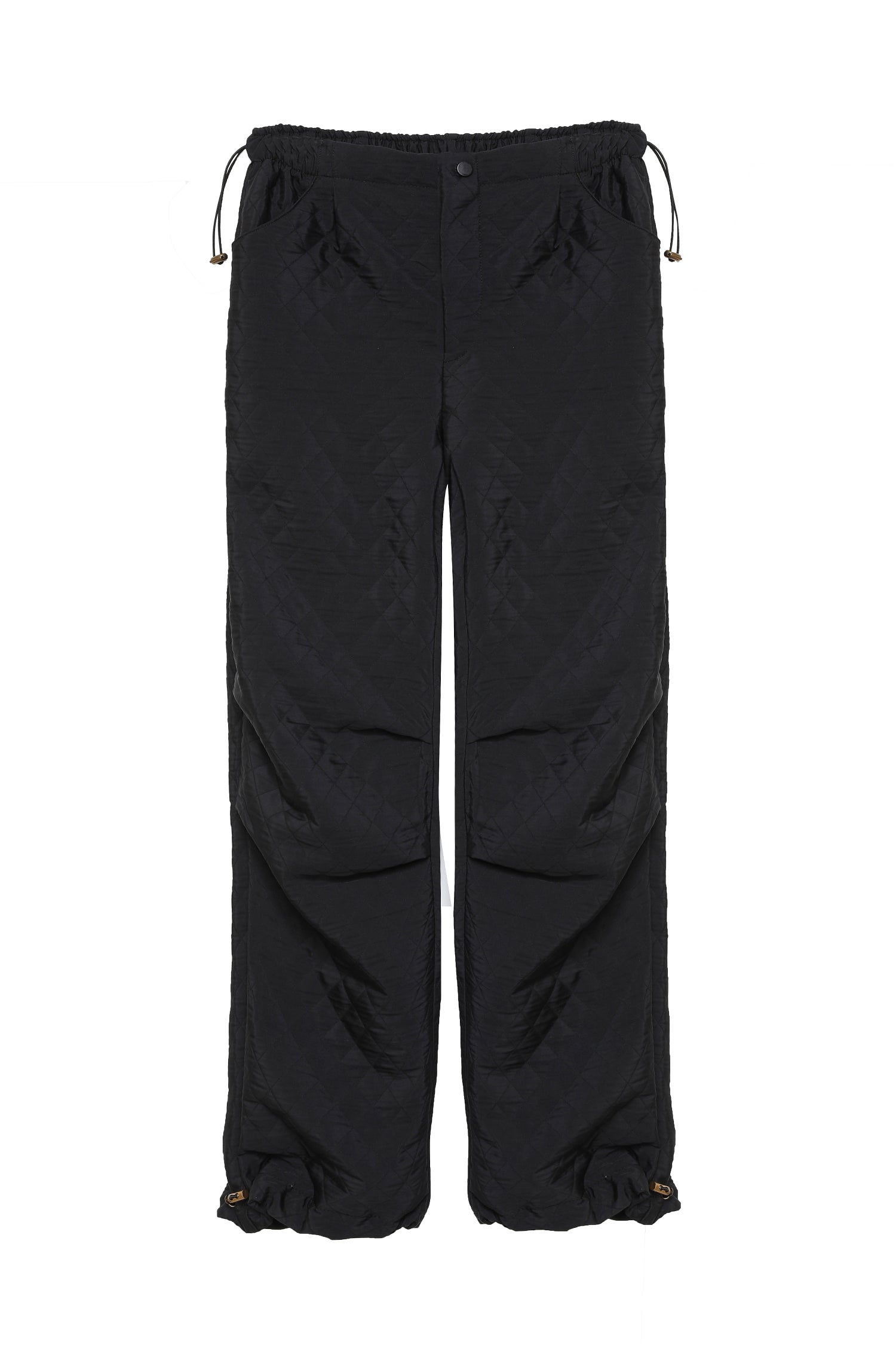 Quilted Parachute Pants Black