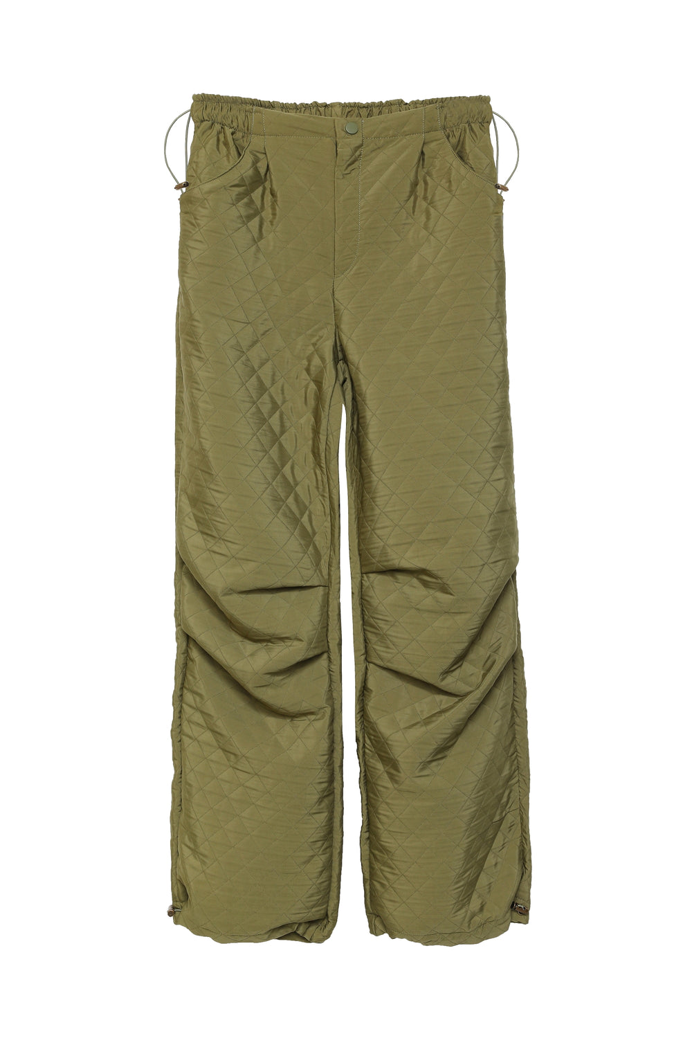 Quilted Parachute Pants Khaki