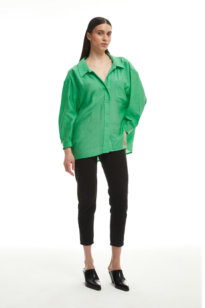 Oversize Buttoned Shirt Apple Mint
