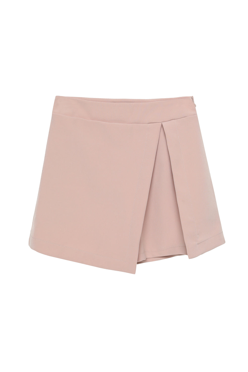 Slit Detailed Short Skirt Stone