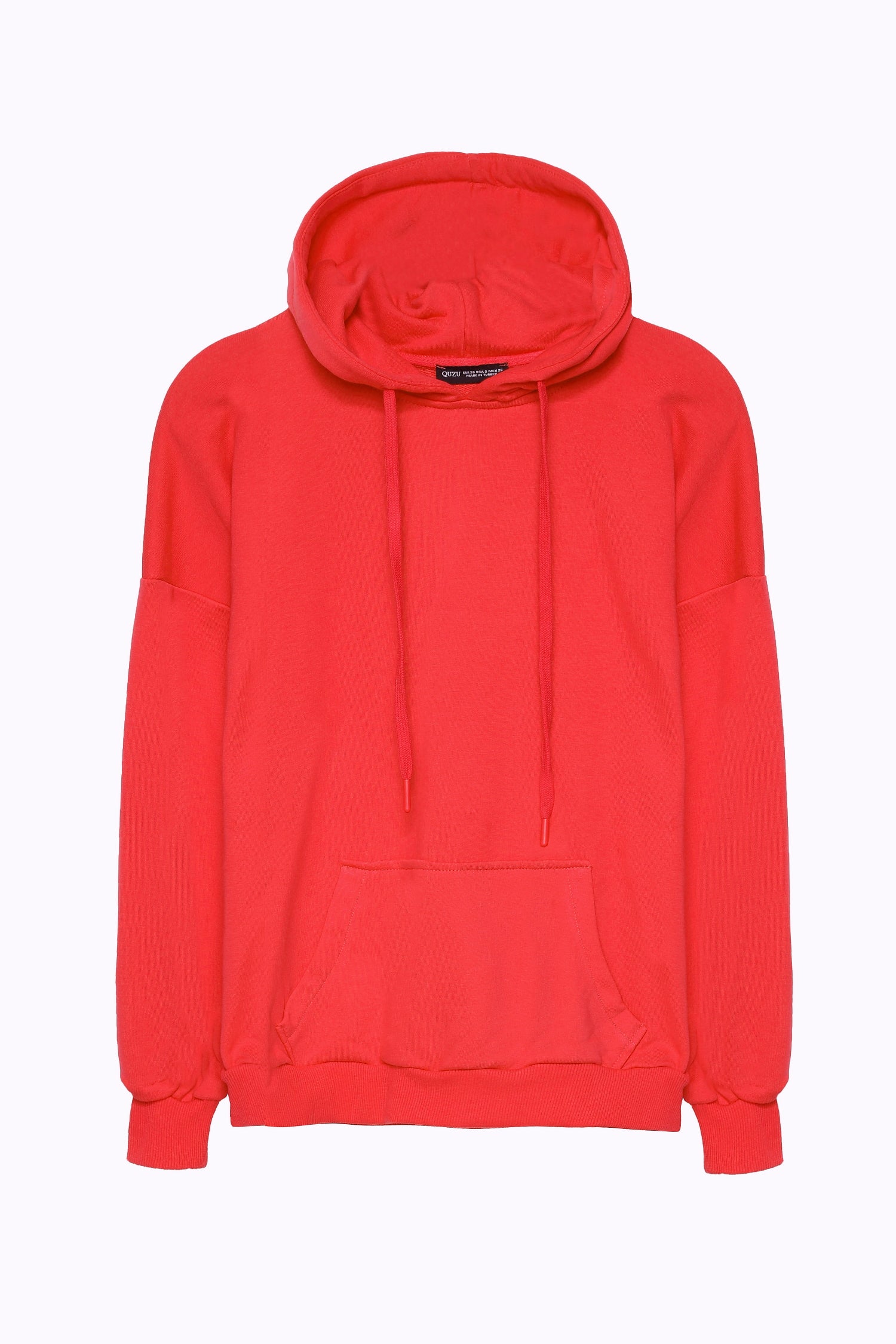 Oversize Hooded Sweatshirt Coral