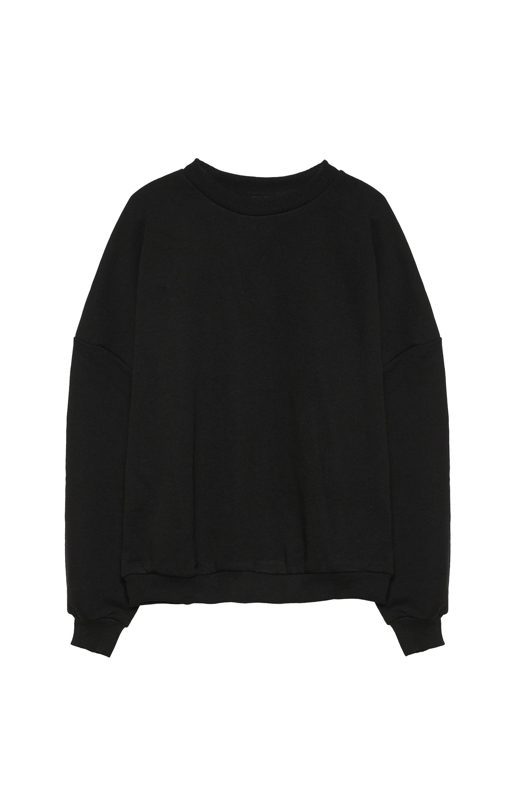 Crew Neck Oversize Sweatshirt Black