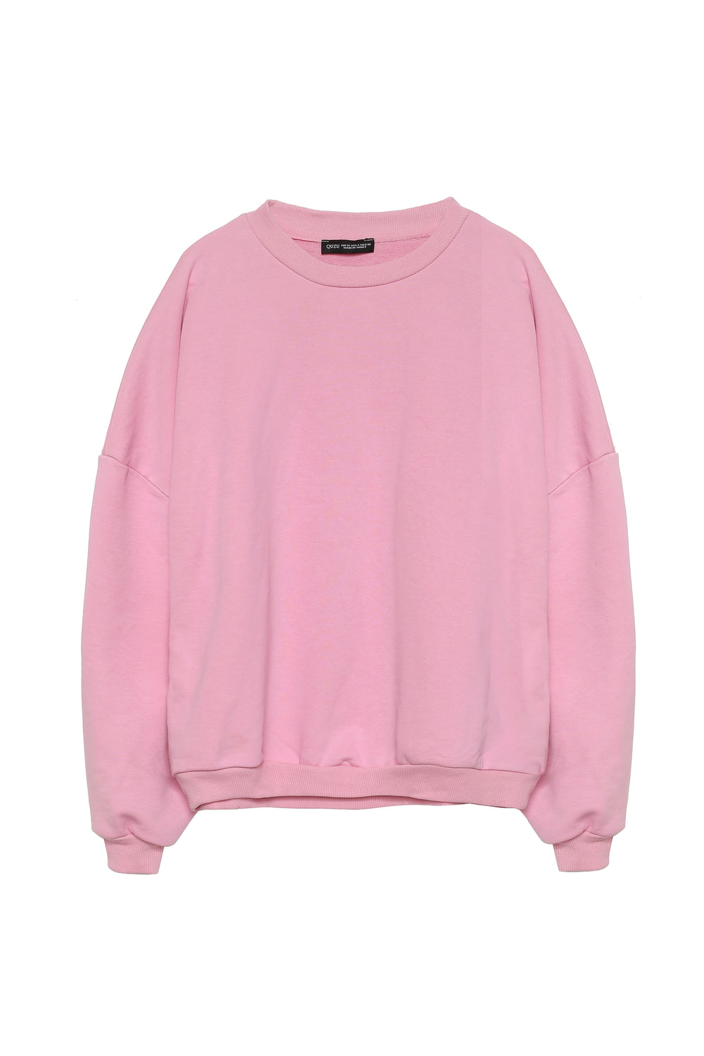 Crew Neck Oversize Sweatshirt Pink