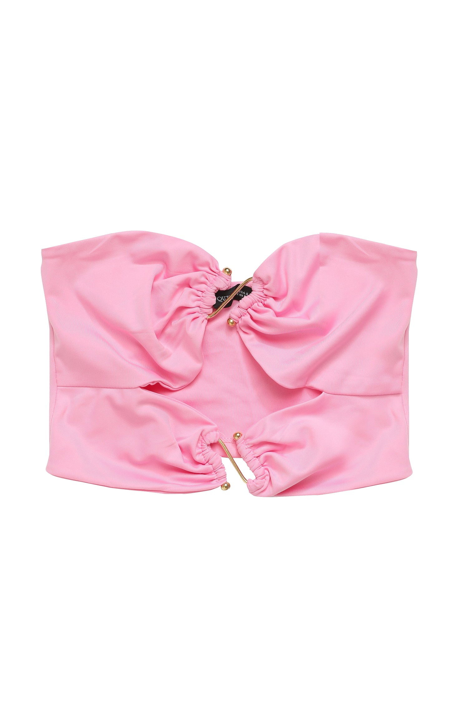 Decollete Bustier Detailed Bustier Pink