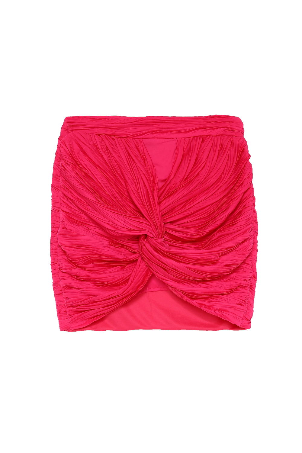 Knot Detailed Mini Skirt Fuchsia