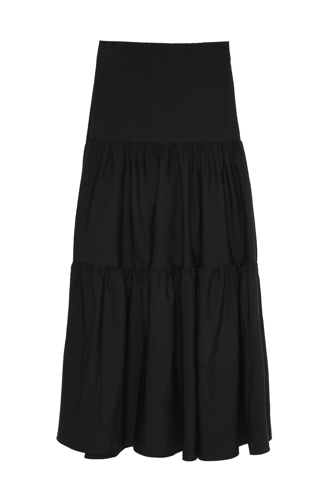 High Waist Long Skirt Black