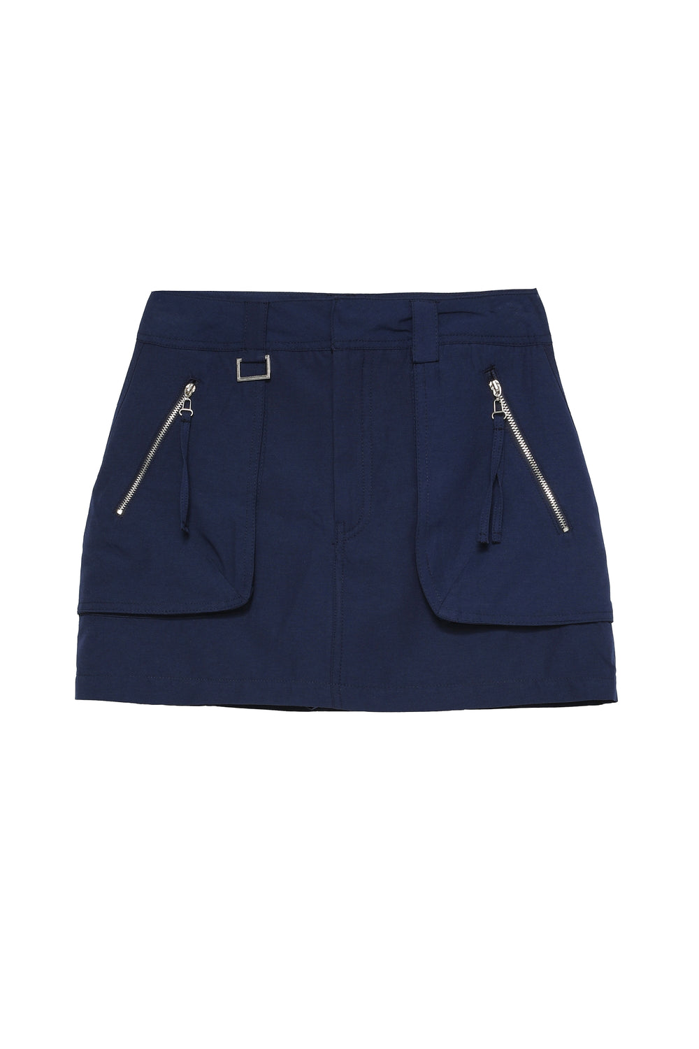 Pocket Detailed Mini Skirt With Shorts, Navy Blue