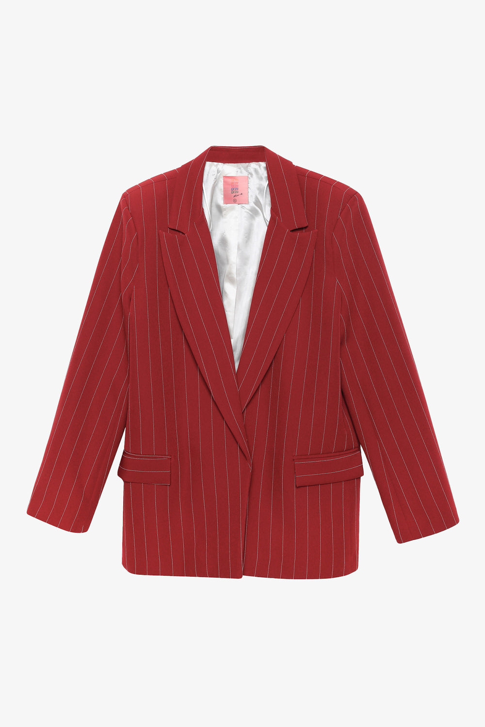 Çizgi Detaylı Blazer Ceket Bordo