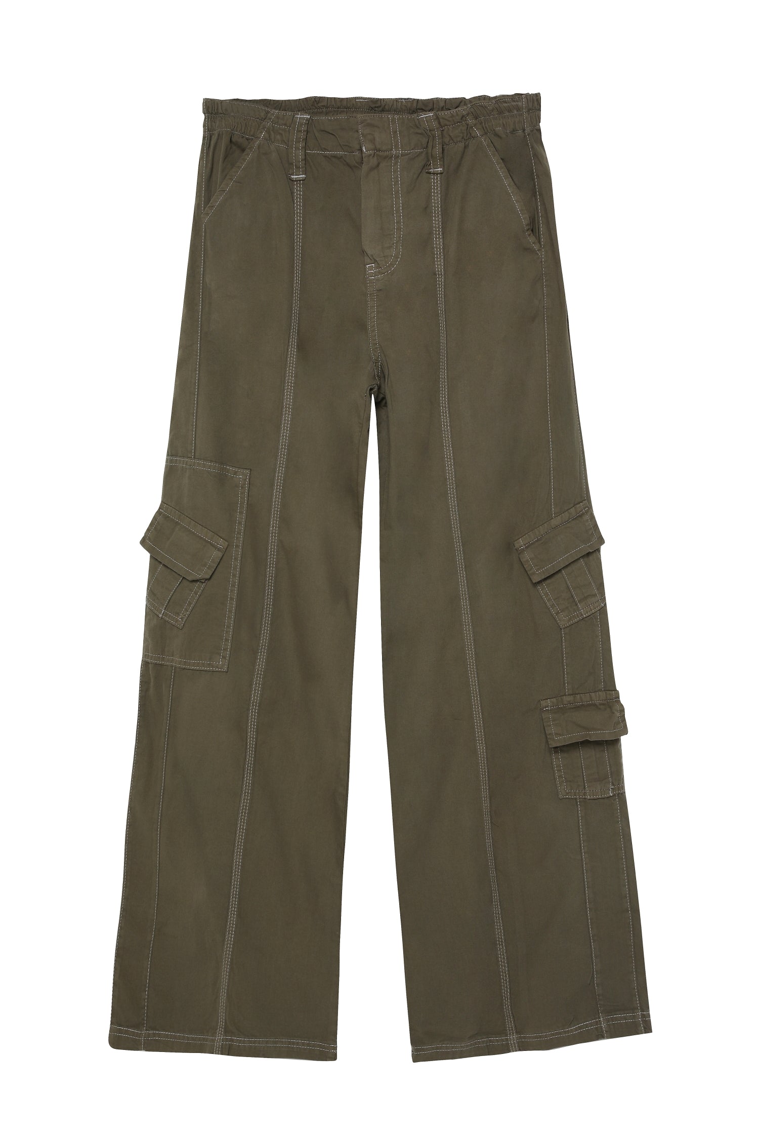 Mini Pocket Detailed Cargo Pants Khaki