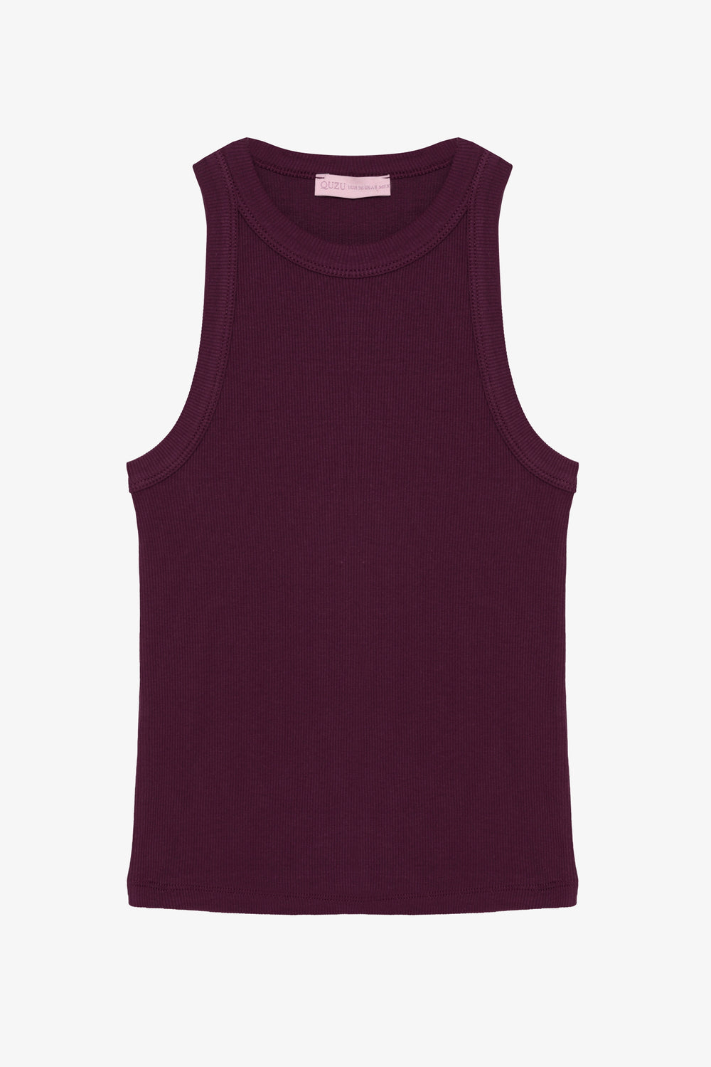 Halter Yaka Basic Fitilli Atlet Mürdüm