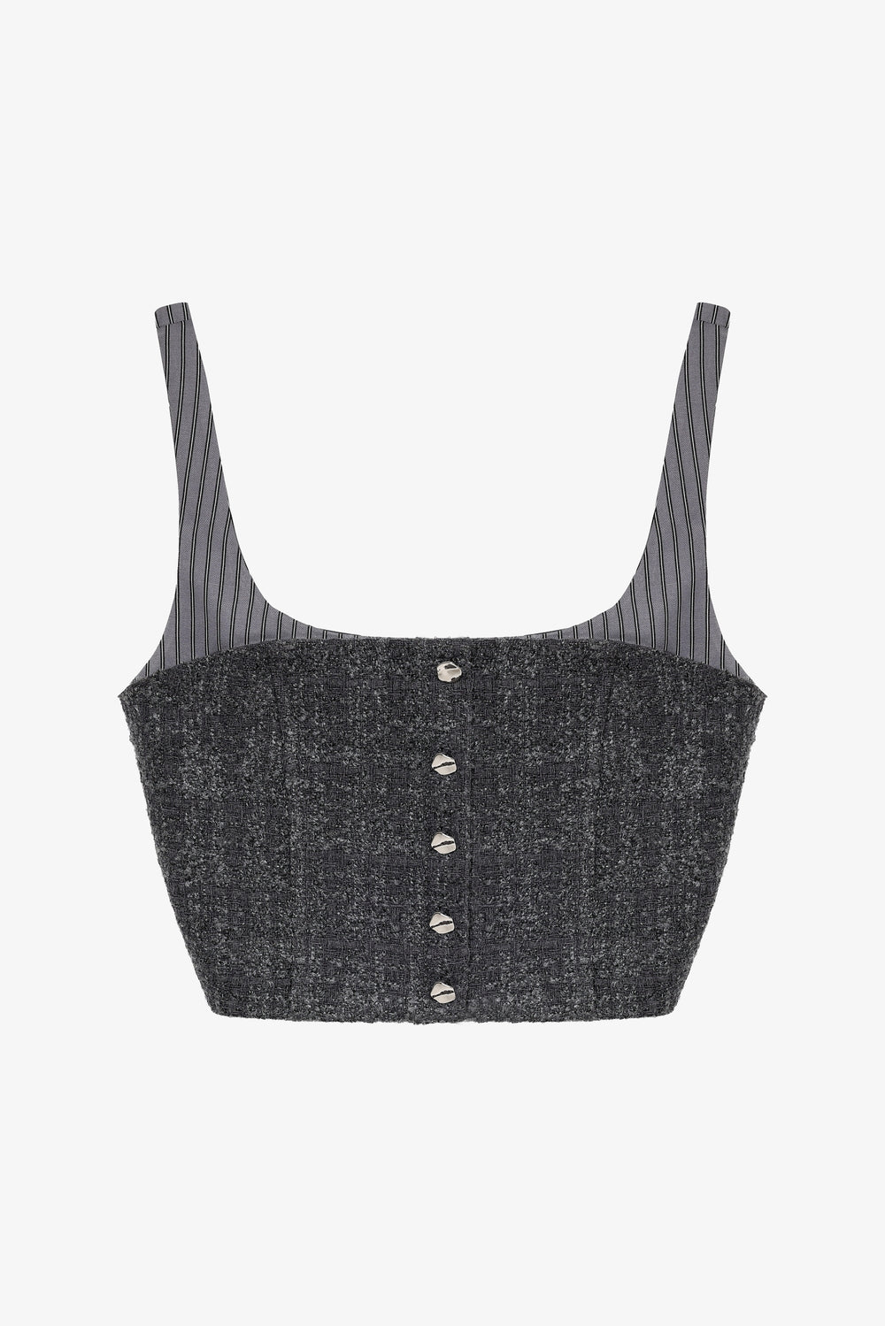 Askı Garnili Tüvit Büstiyer Bluz Antrasit