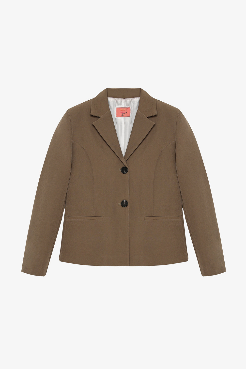 Çift Düğmeli Dikiş Detaylı Blazer Ceket Haki