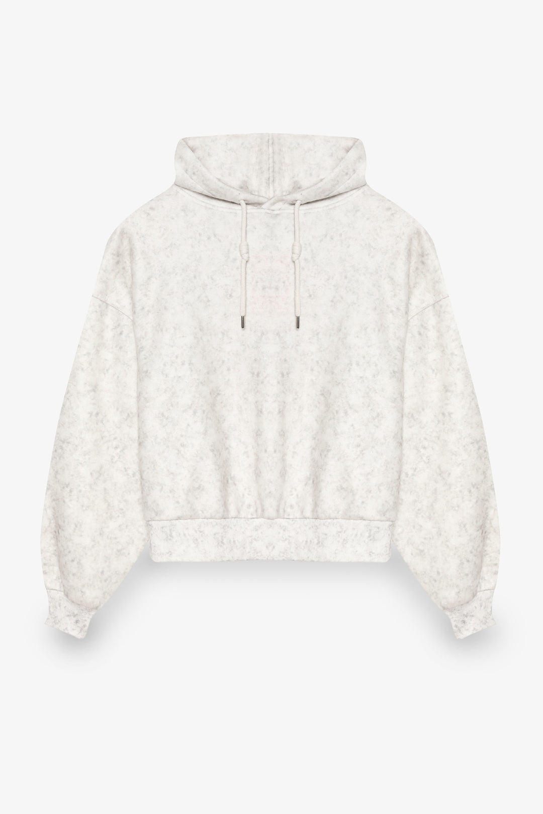 Kapüşonlu Yıkama Efektli Oversize Sweatshirt Ekru