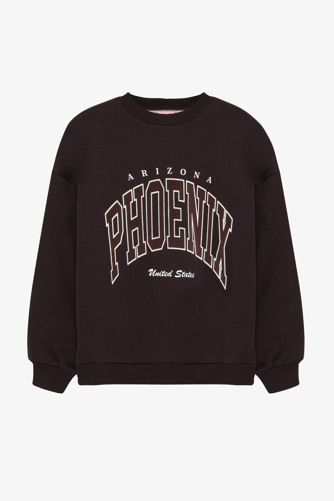 Arizona Baskılı Oversize Sweatshirt Kahverengi