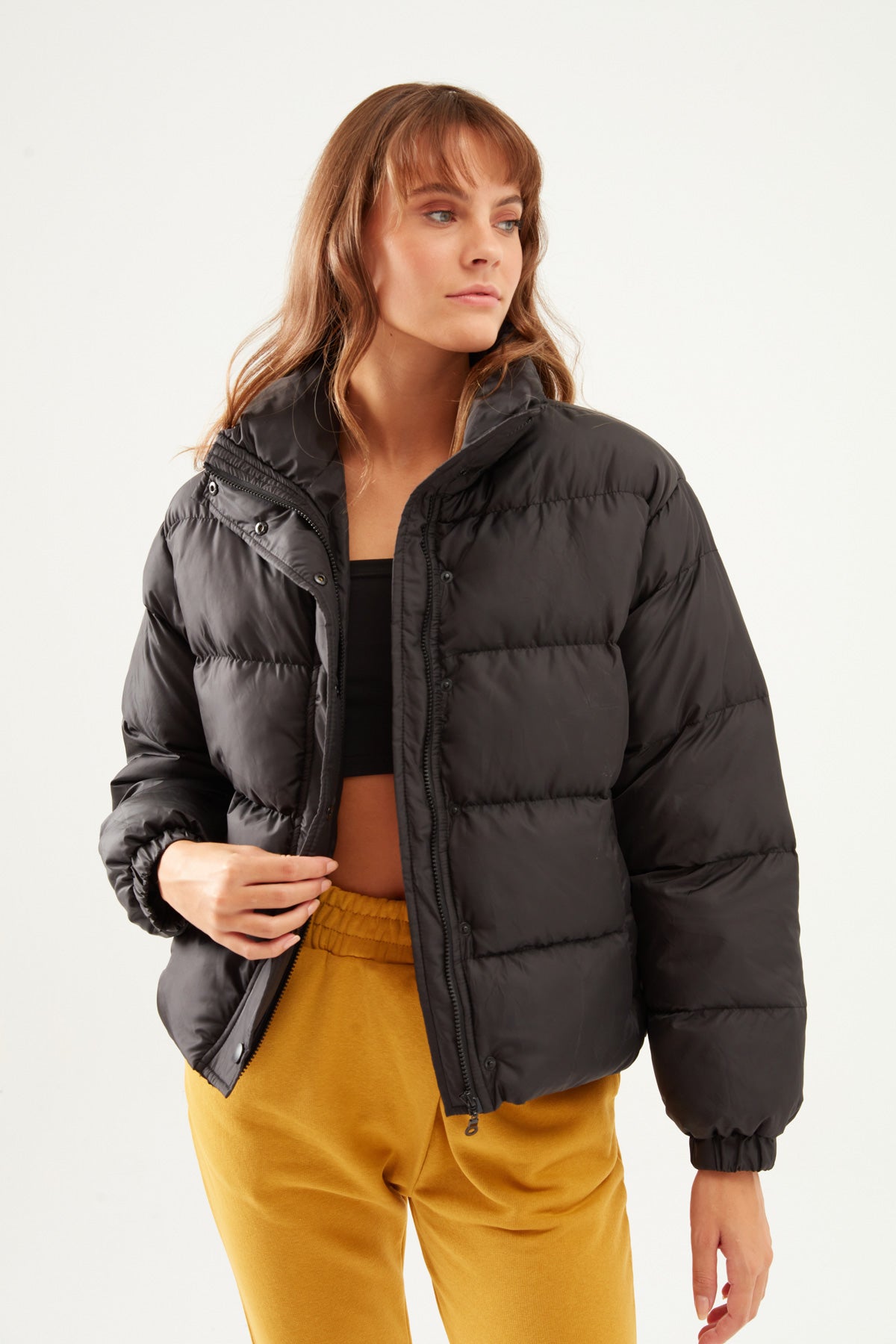 Short Down Jacket Black