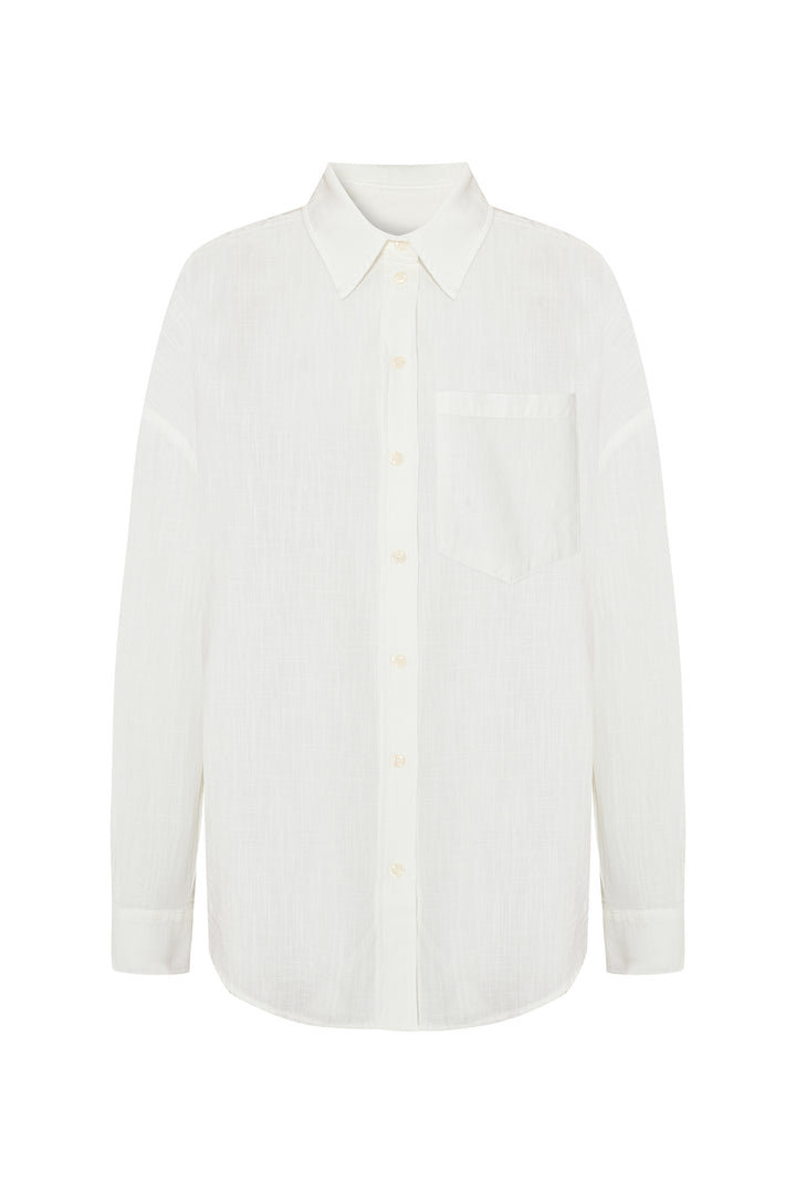 Keten Basic Gömlek Naturel