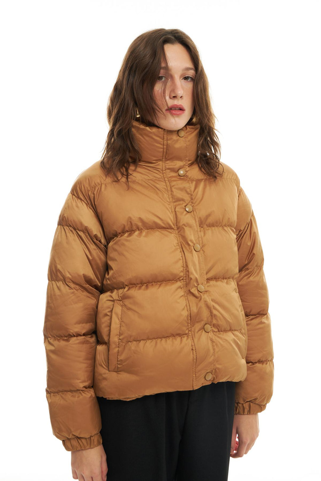 Short Inflatable Coat Camel