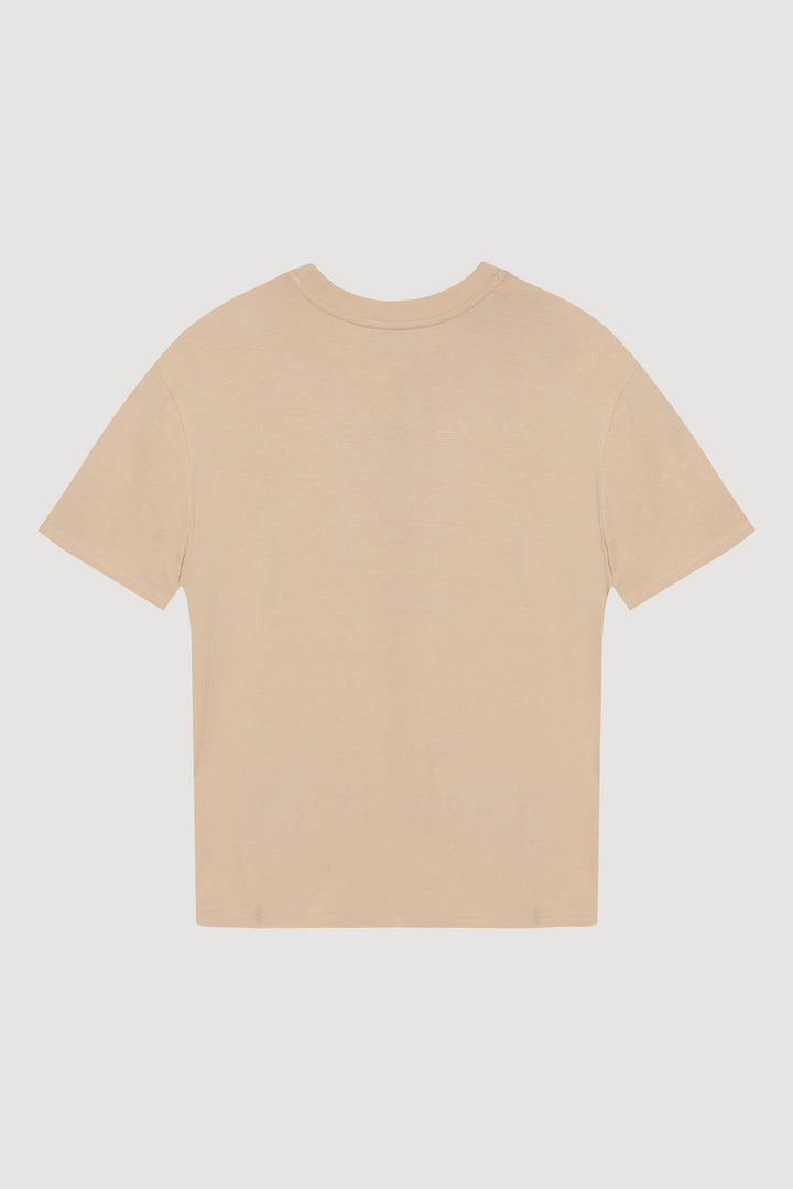 Oversize Basic Tişört Bej