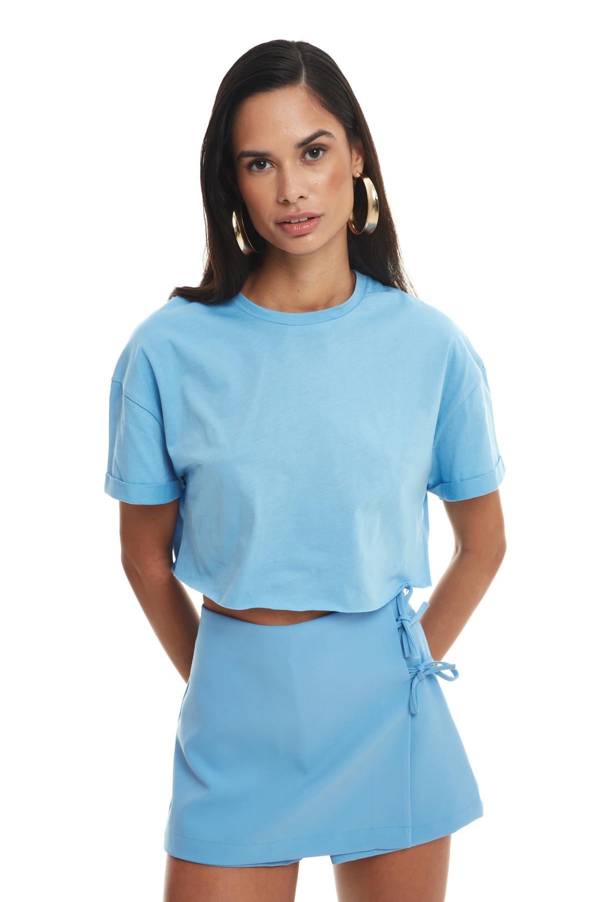 Crop T-Shirt Blue