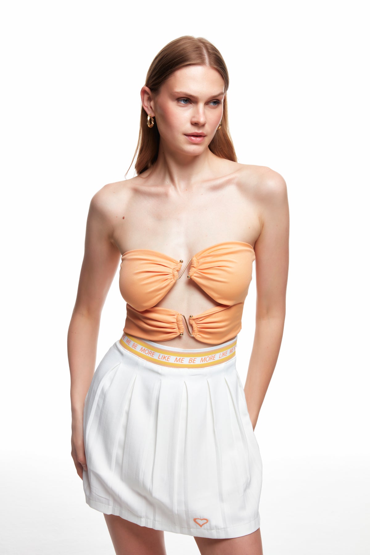 Low-Cut Bustier Bustier Orange