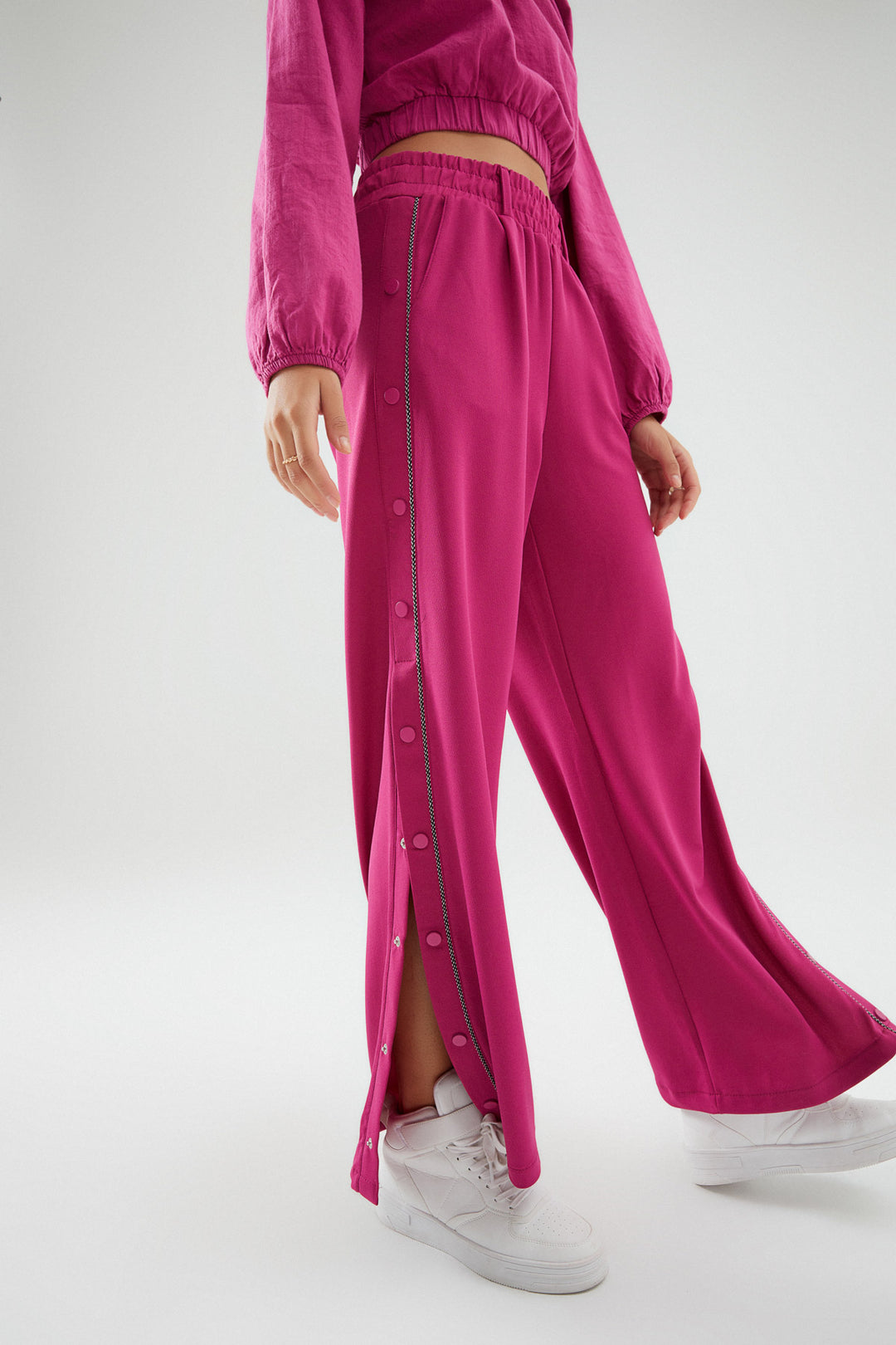 Side Snaps Trousers Orchid
