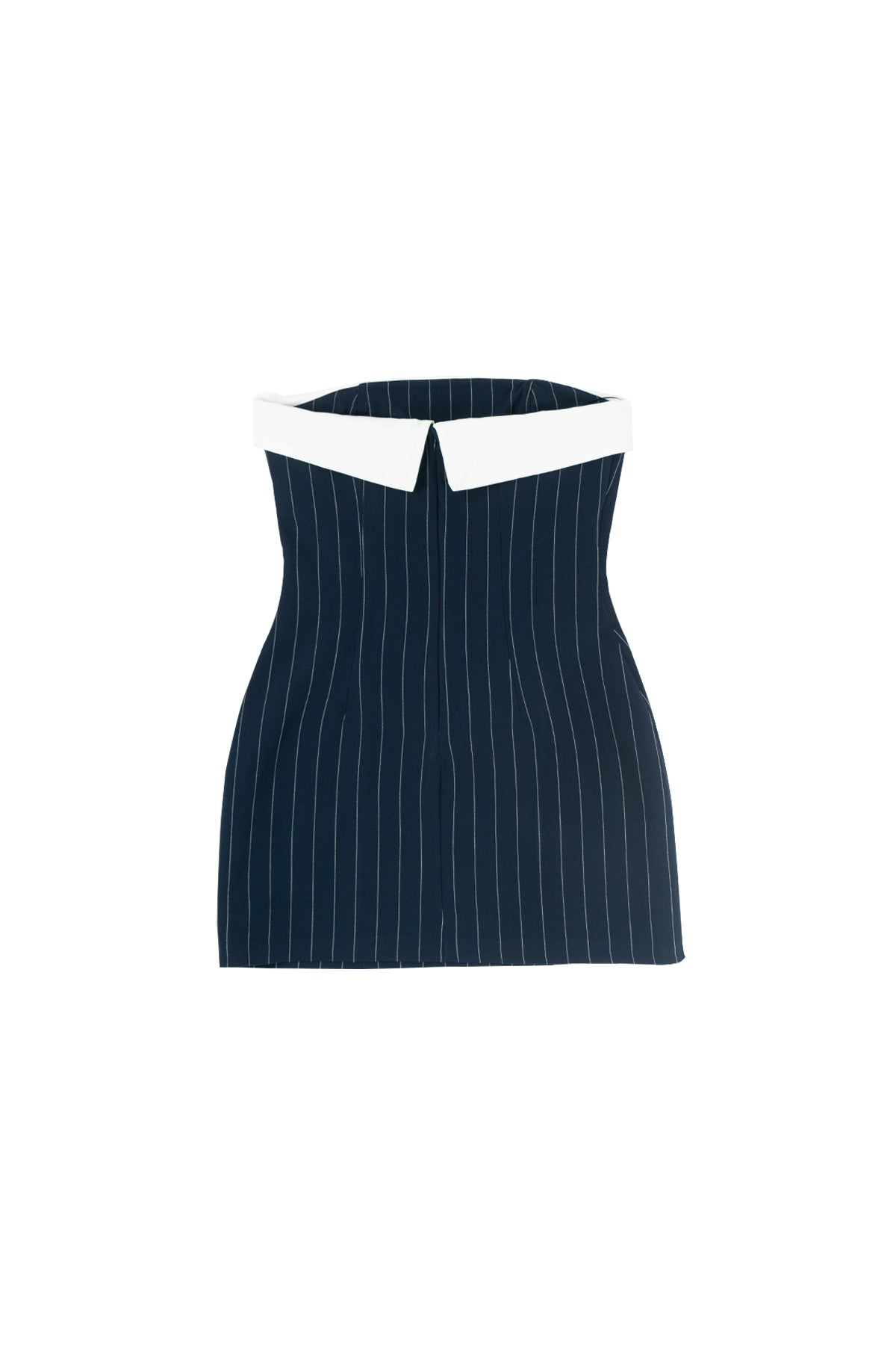 Line Detailed Mini Dress Navy Blue