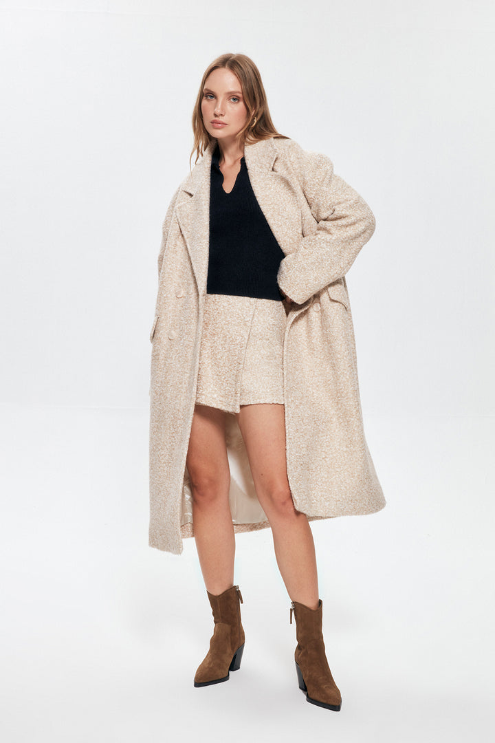 Rhinestone Oversize Coat Stone