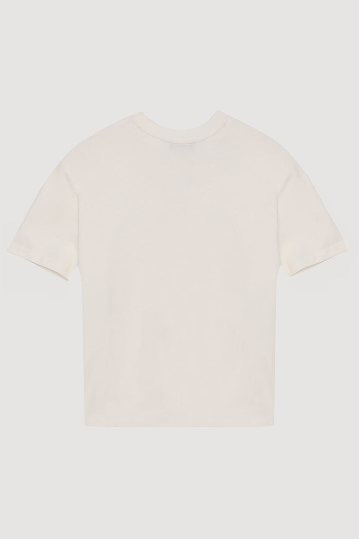 Oversize Basic Tişört Ekru