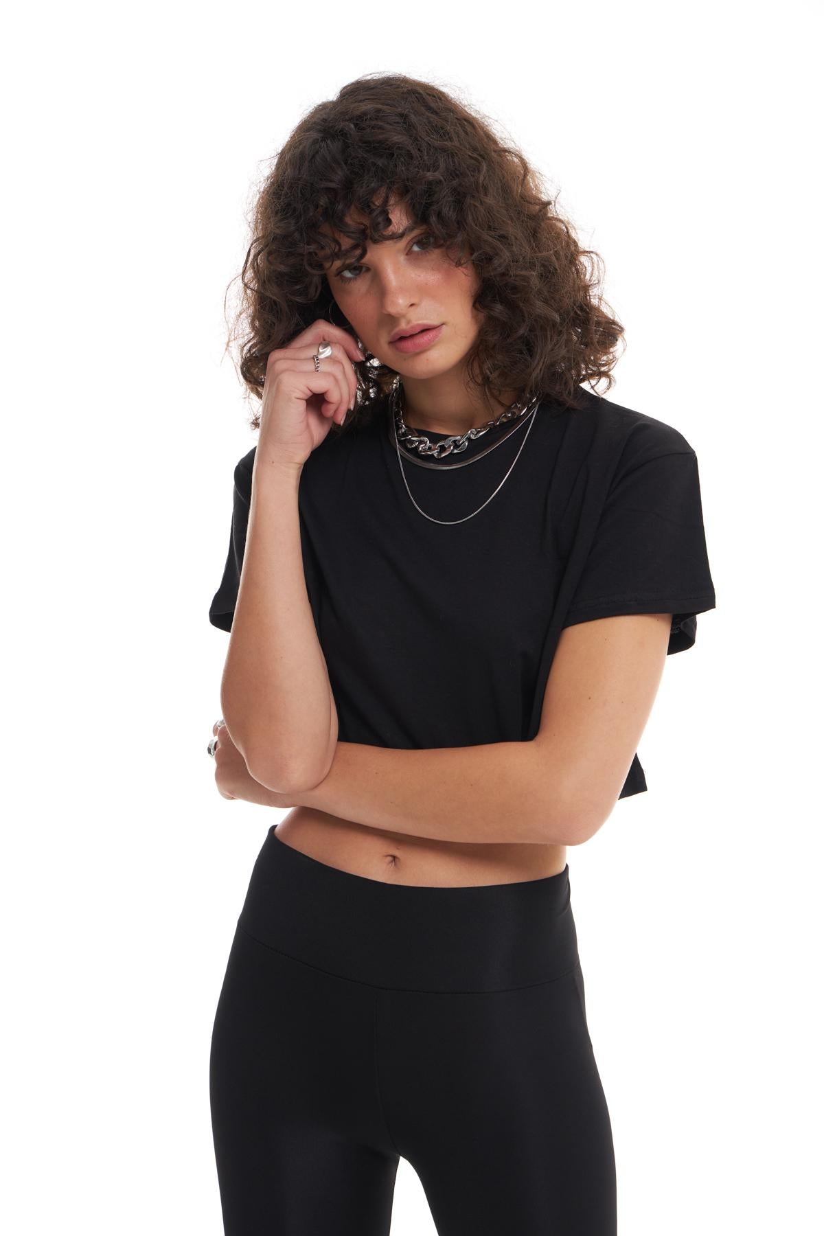 Basic Crop T-Shirt Black