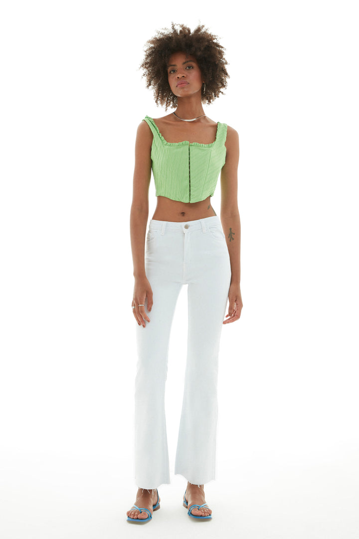 Spanish Leg Jeans Trousers White