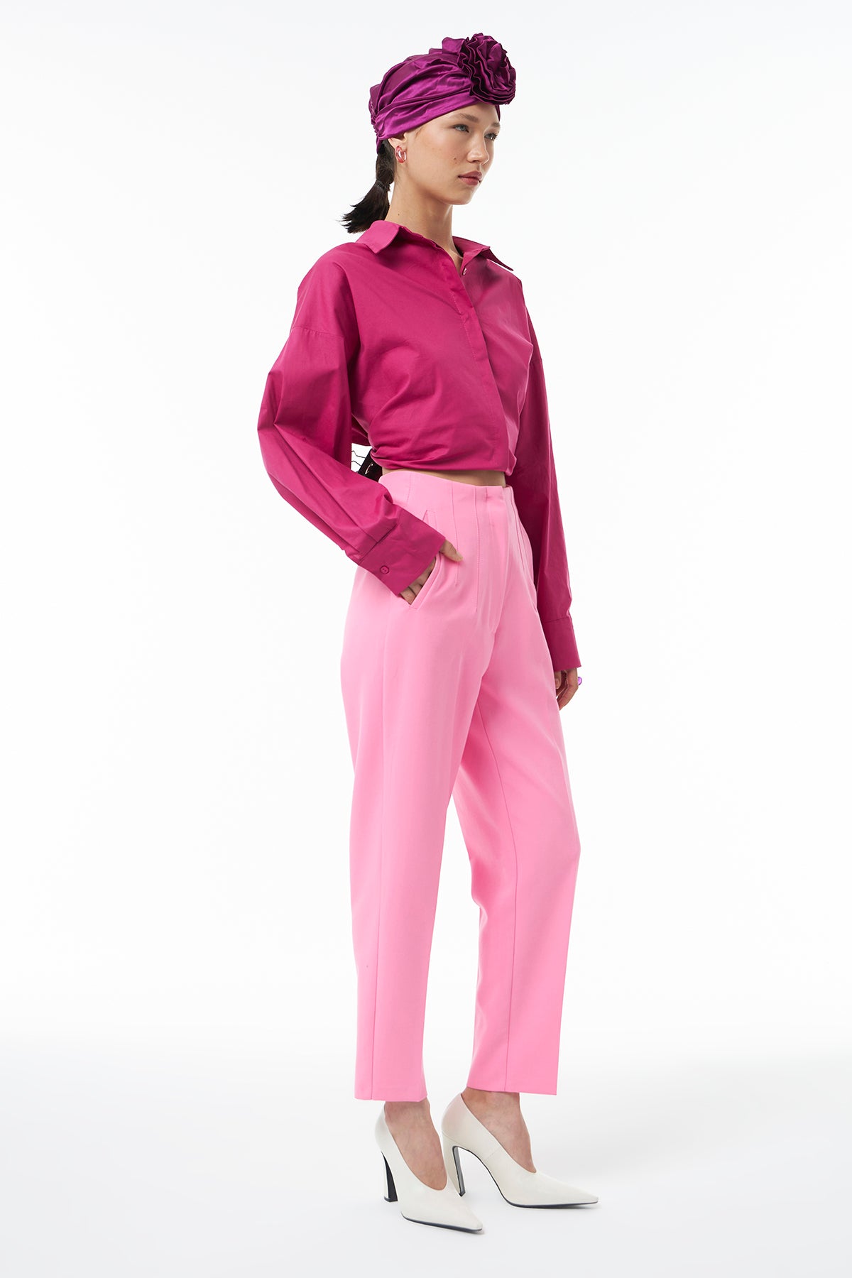 Plier Detailed Trousers Candy Pink