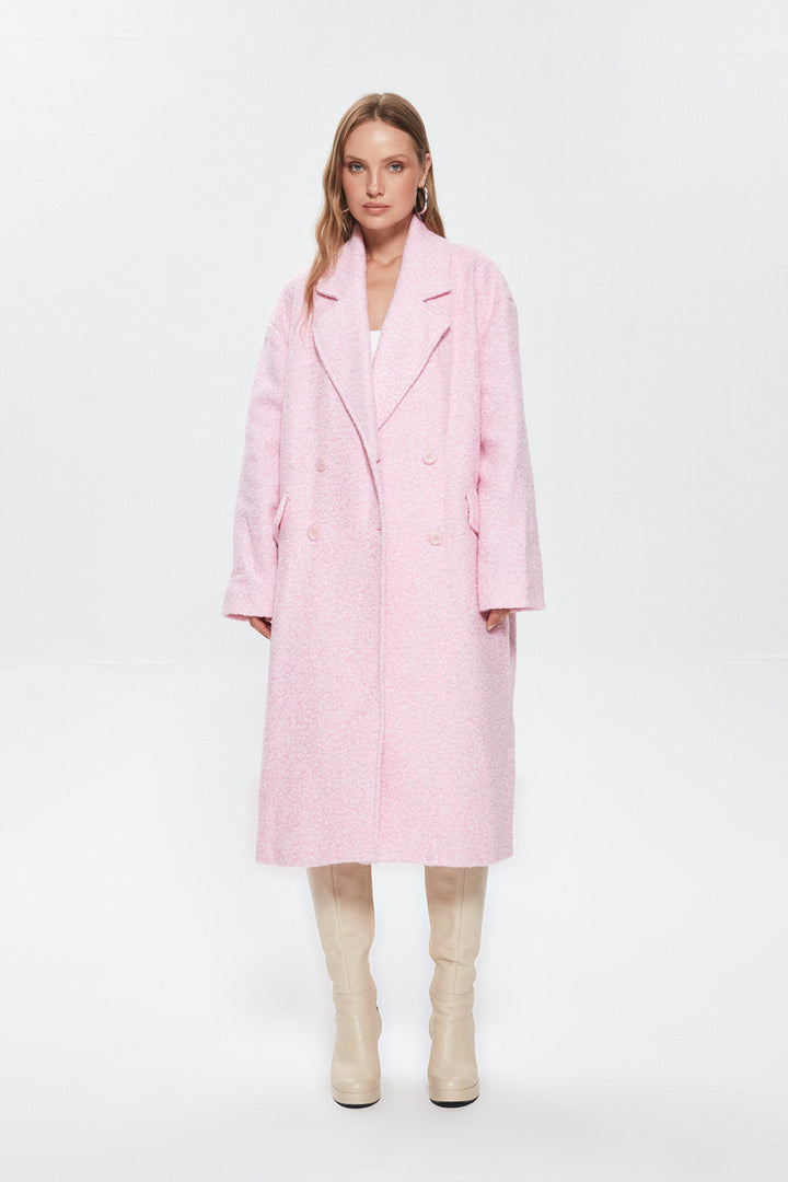 Melted Oversize Coat Pink
