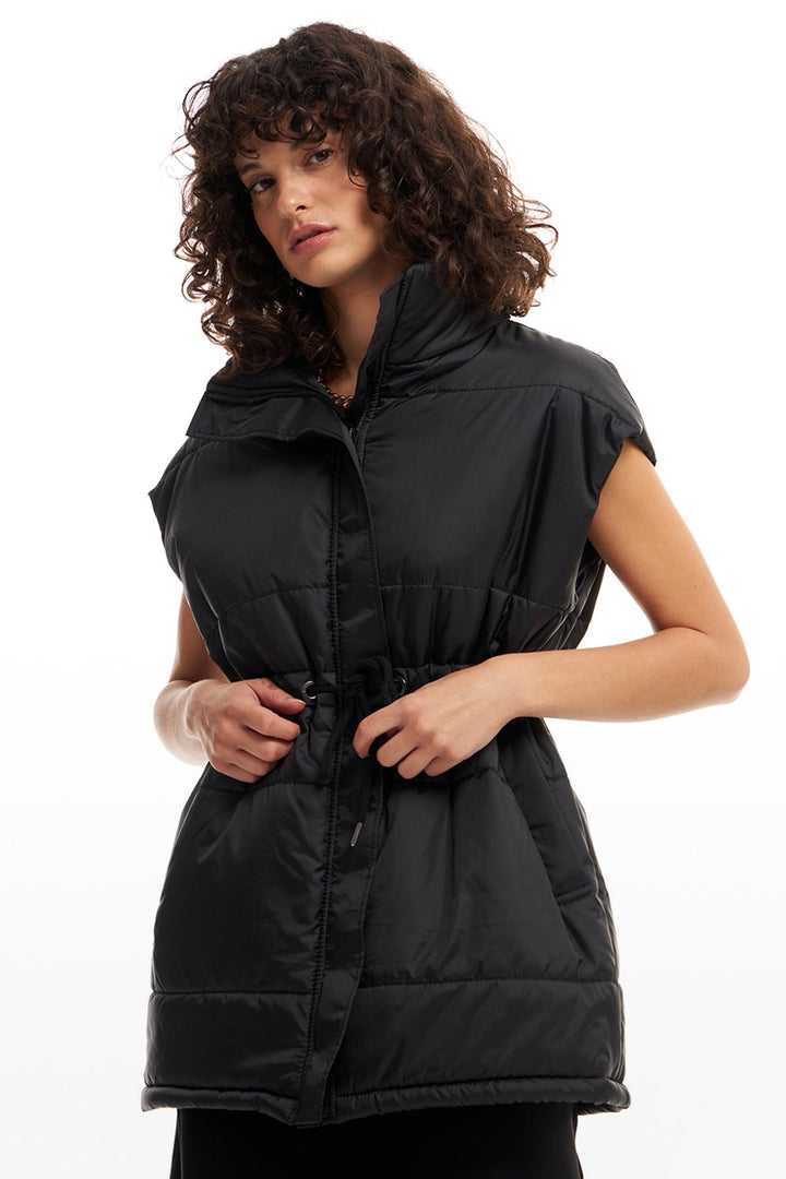 Oversize Pocket Inflatable Vest Black