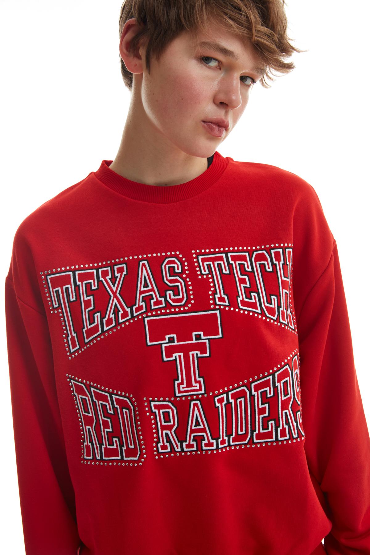 Letter Printed Stone Sweatshirt Red