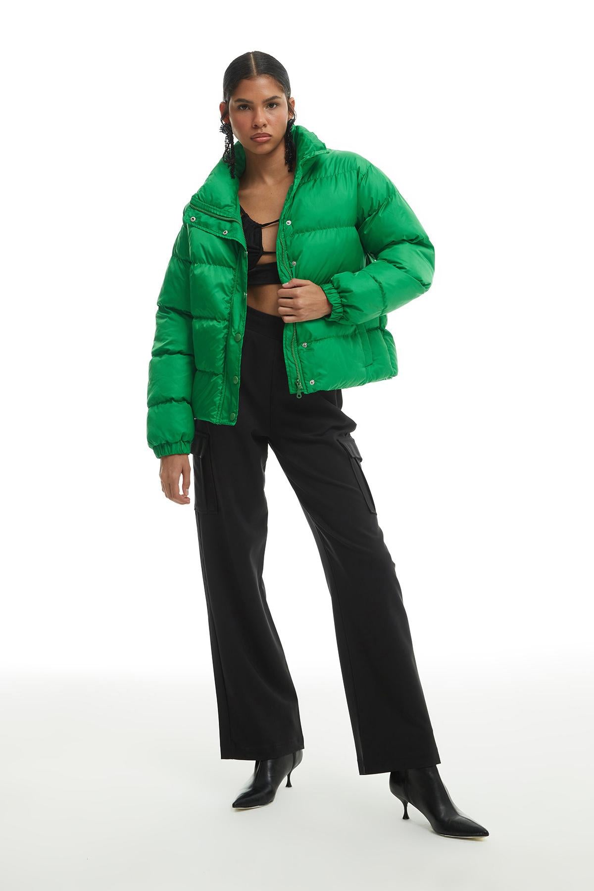 Short Down Jacket Green