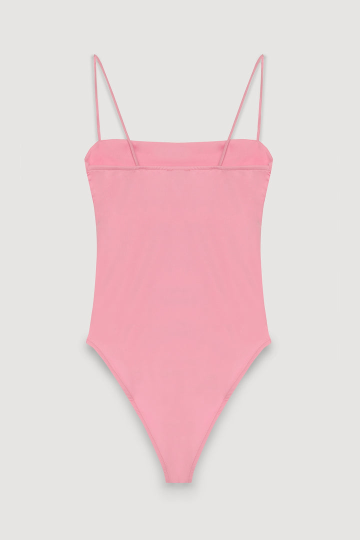 Askılı Bodysuit Pembe