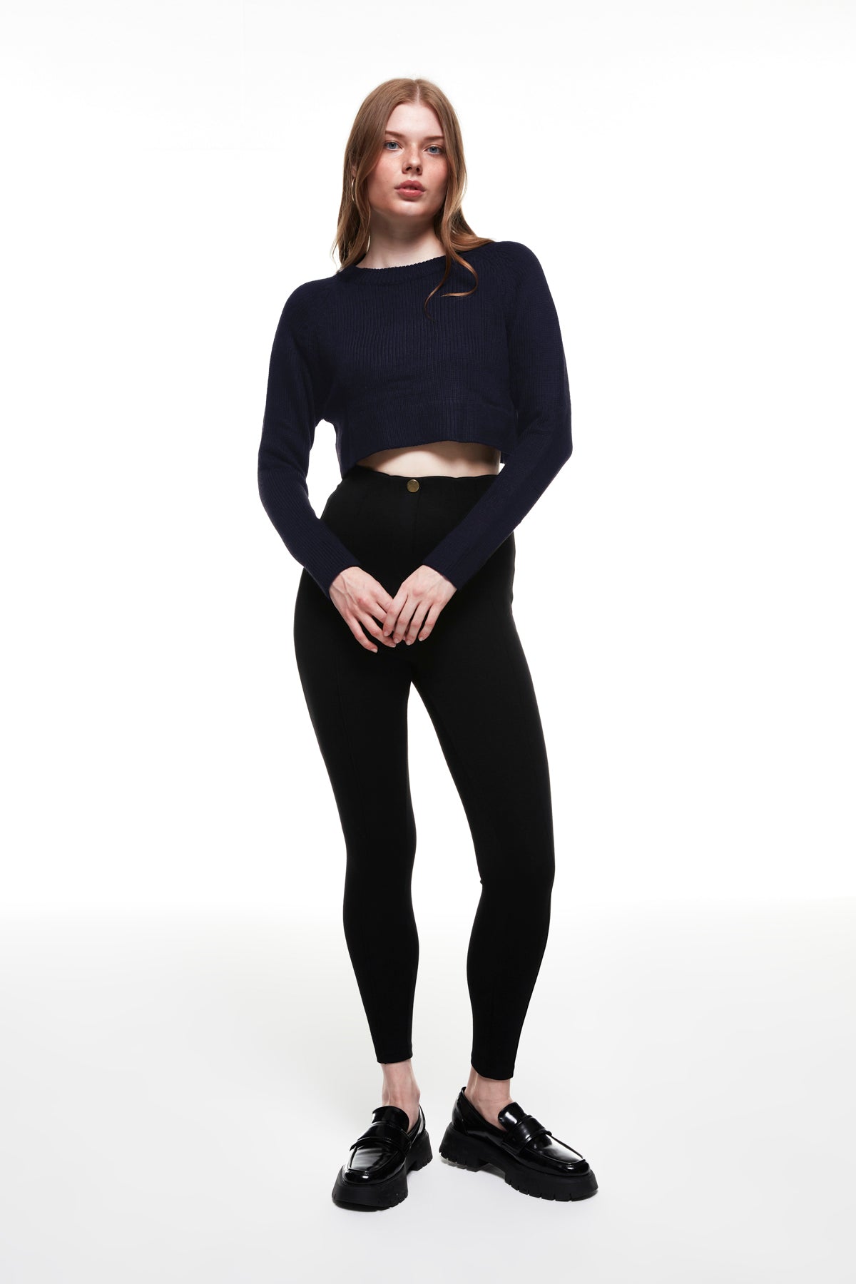 Crop Knitwear Sweater Black