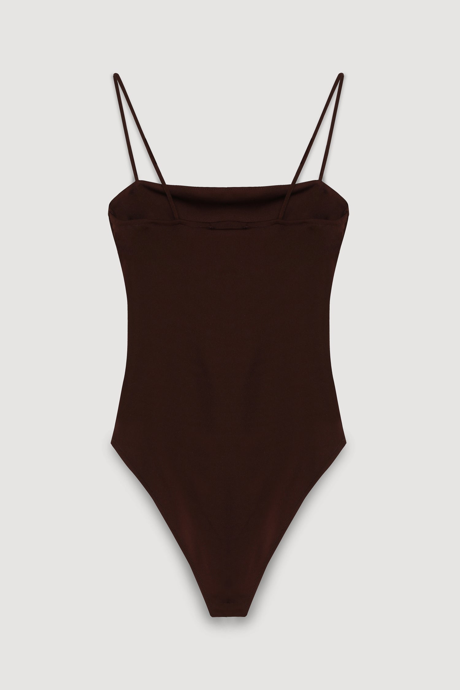 Thin Strap Bodysuit Dark Brown