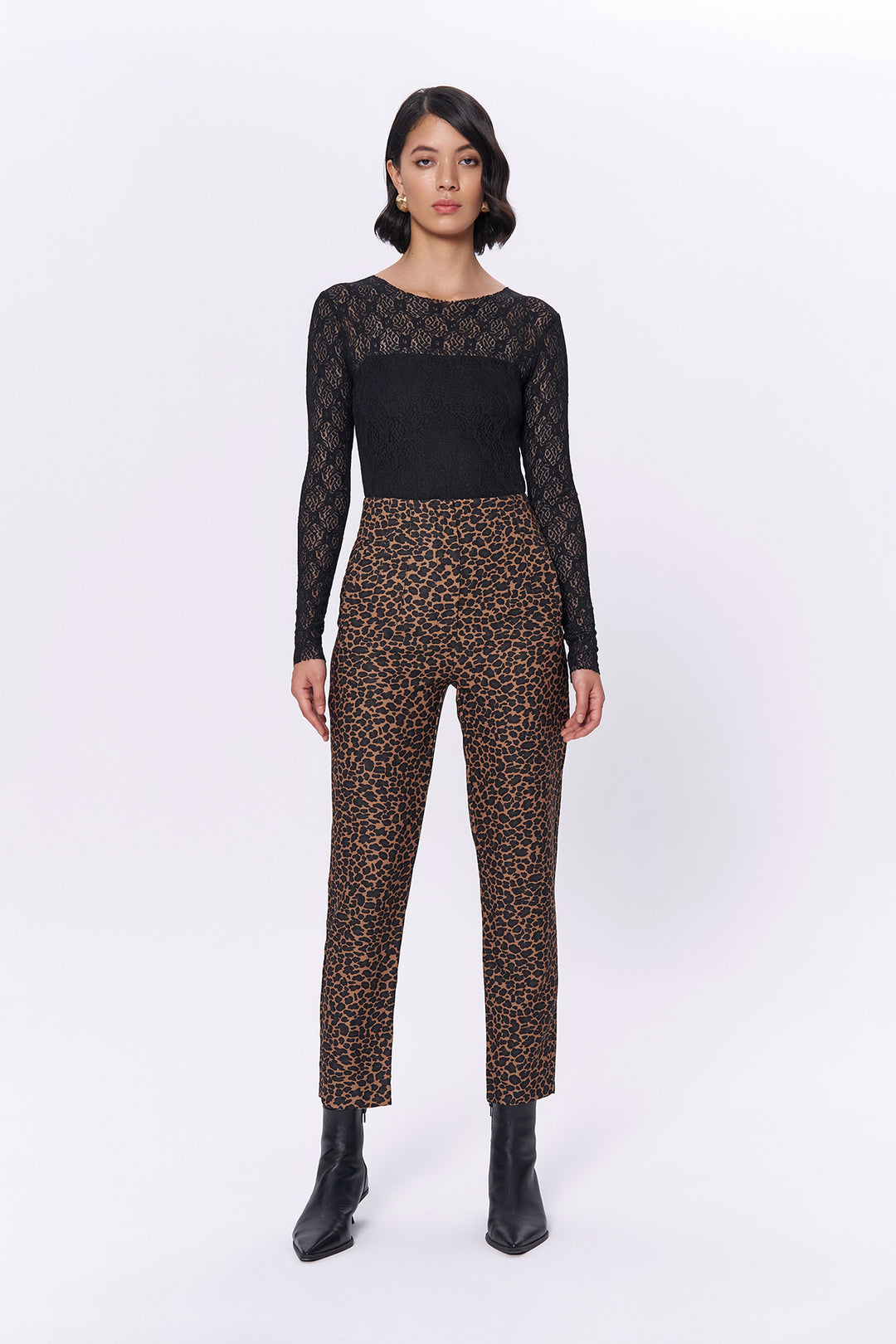 Dantelli Transparan Bodysuit Siyah