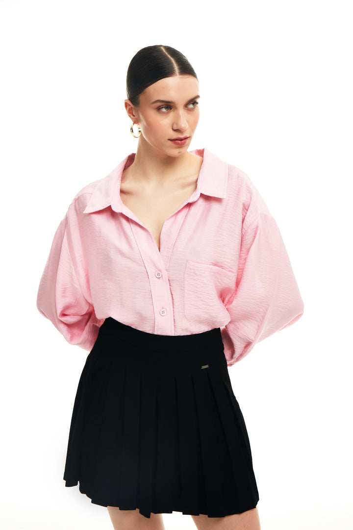 Oversize Buttoned Shirt Pink