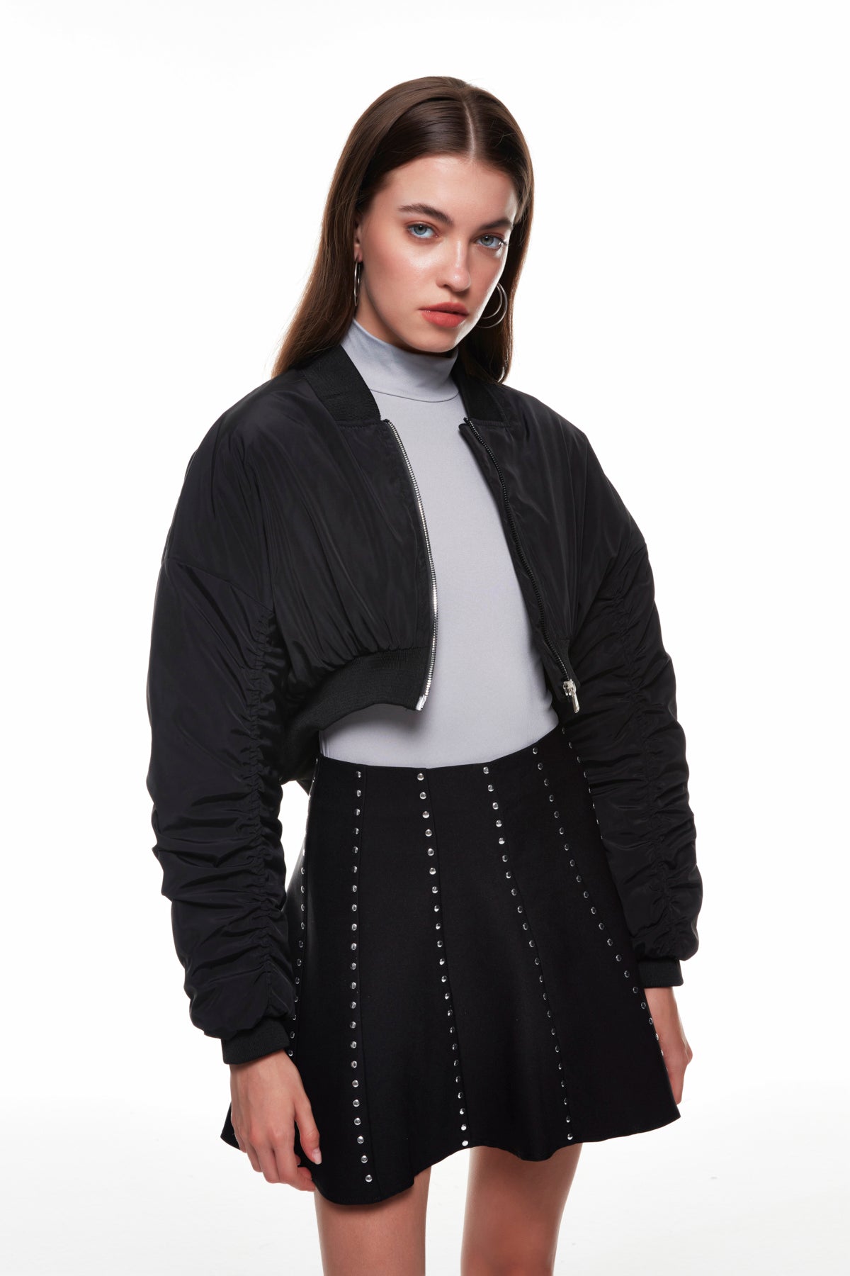 Puffer Crop Jacket Black