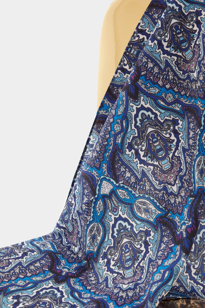 Colorful Patterned Bandana Navy Blue