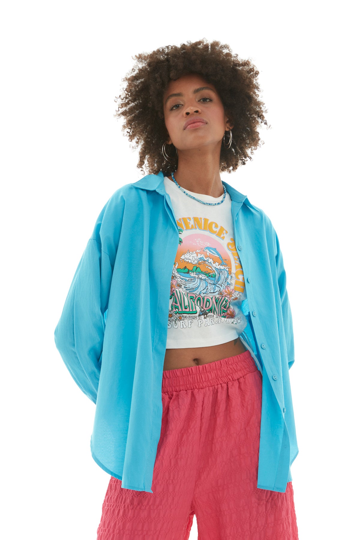 Oversize Shirt Turquoise