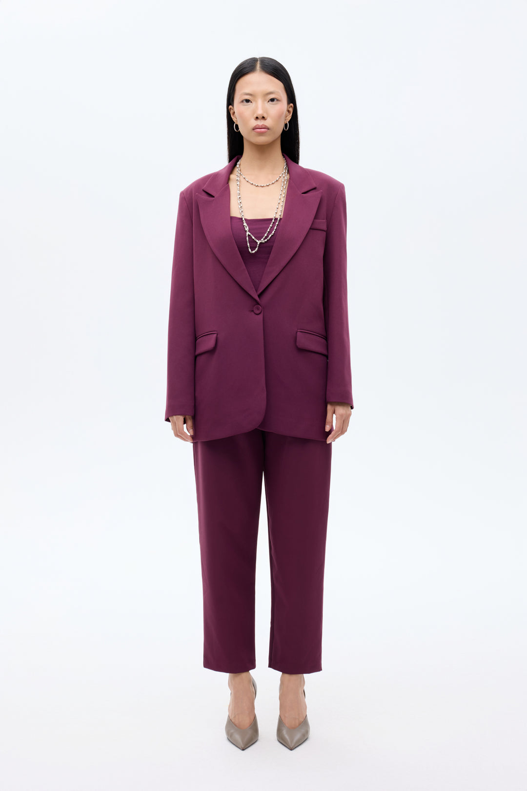 Blazer Ceket Mürdüm