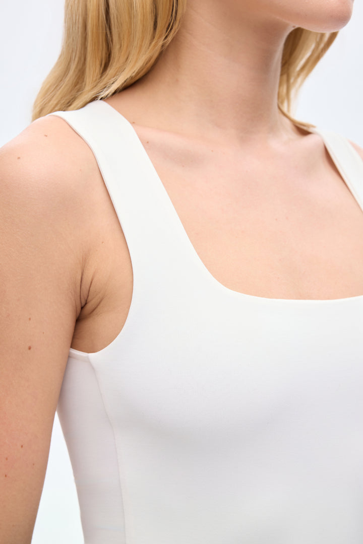 Kare Yaka Basic Bodysuit Ekru