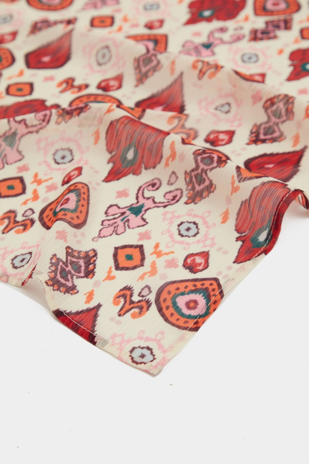 Colorful Patterned Bandana Beige