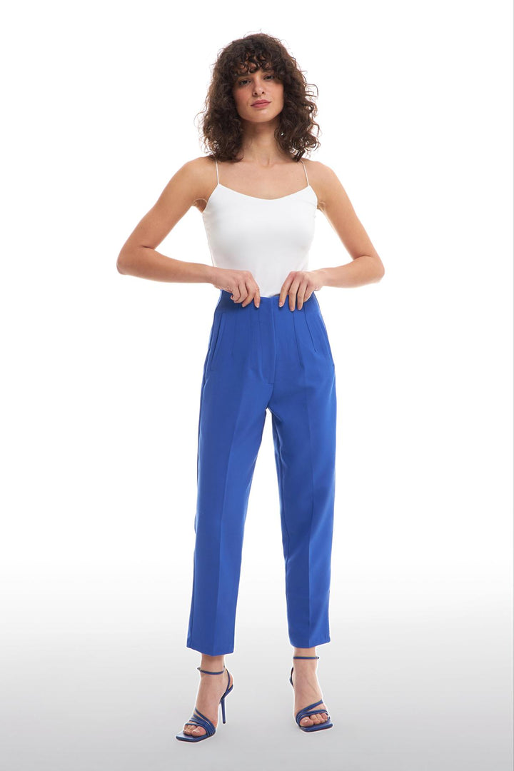 Pens Detaylı Pantolon Koyu Mavi