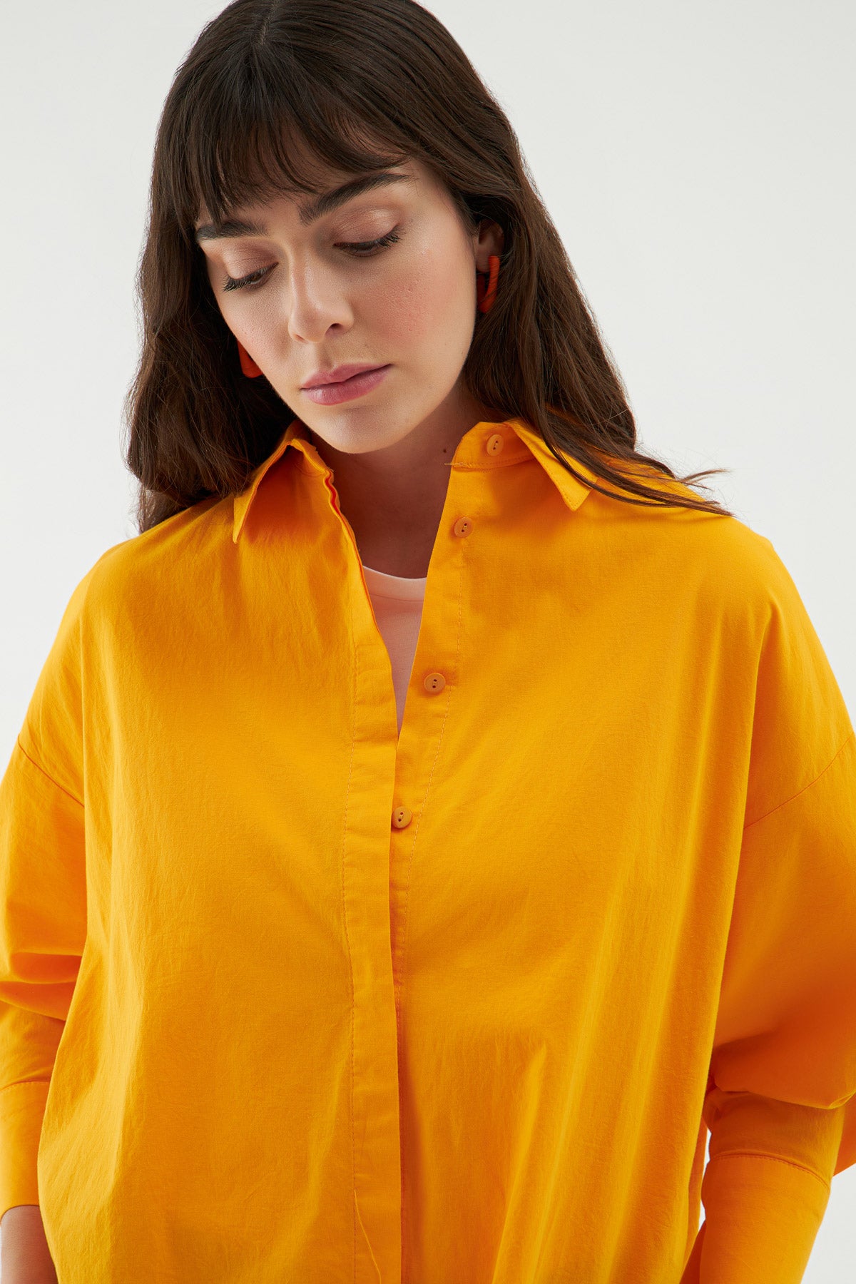 Oversize Basic Shirt Orange