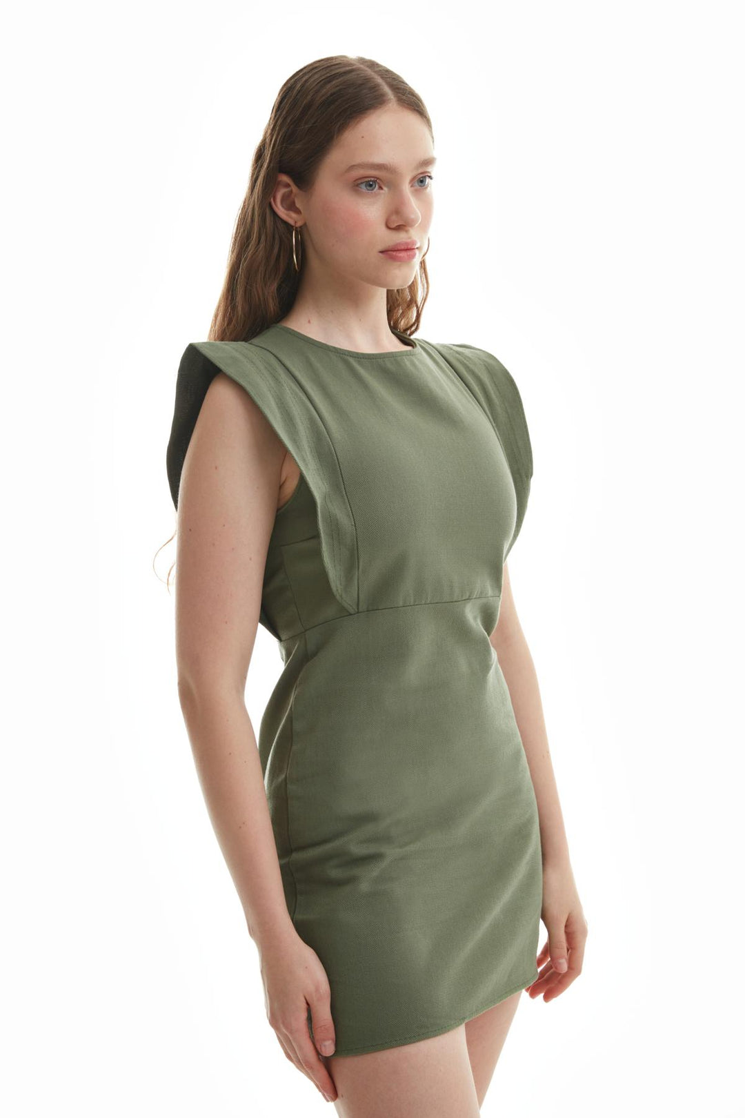 Flywheel Gabardine Dress Khaki