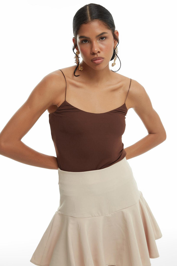 Rope Strap Undershirt Dark Brown